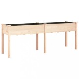 Cumpara ieftin Jardiniera cu captuseala, 203x53x76 cm, lemn masiv de brad