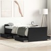 VidaXL Cadru de pat cu sertar Stejar negru 75 x 190 cm Lemn compozit 3329308