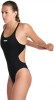 Costum Baie Dama Arena Swim Tech Solid Negru, Protectie UV 50+, Marimea 40, Material Eco, Competitie/Antrenament