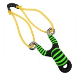 Cumpara ieftin Praștie din aliaj cu benzi elastice DEPOX&reg;, m&acirc;ner ergonomic, 13 cm, verde