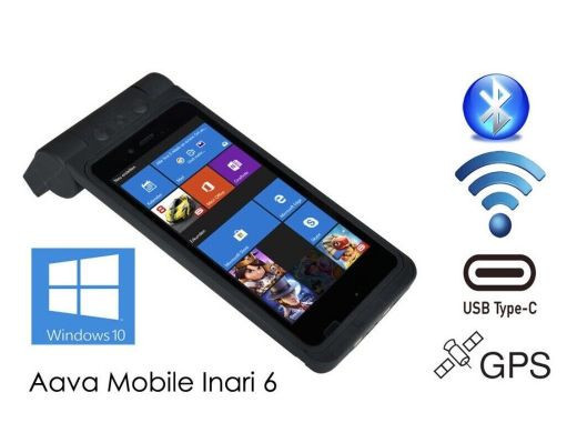 Terminal Aava Mobile Inari 6 ,Atom Z3745, 4GB RAM, 64GB SSD, Wifi, BT, GPS, IPS Full HD, Win 10 Enterprise