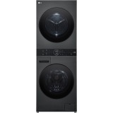 Masina de spalat rufe cu uscator LG WT1210BBF, Spalare 12 kg, Uscare 10 kg, 1400 RPM, Steam, TurboWash 360, Clasa A/A+++, Negru/Negru