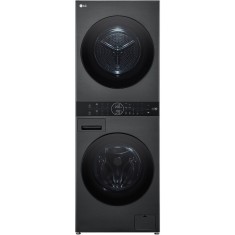 Masina de spalat rufe cu uscator LG WT1210BBF, Spalare 12 kg, Uscare 10 kg, 1400 RPM, Steam, TurboWash 360, Clasa A/A+++, Negru/Negru