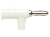Mufă Banană 4mm 15A 60VDC Albă Neizolată