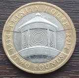 (S) MONEDA ANGLIA - 2 POUNDS 2014, ANIVERSAREA A 500 ANI - TRINITY HOUSE 1514-2014, Europa