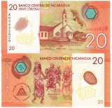 Nicaragua 20 Cordobas 2014 UNC Bancnota Straina