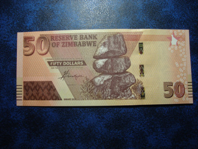 ZIMBABWE 50 DOLARI 2020 UNC foto