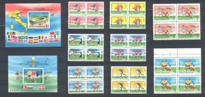 ROMANIA 1990. LP 1234/ LP 1235. Preliminarii CM fotbal Italia. foto