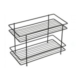 Raft cu 2 nivele, 32.5 x 15.5 x 21.5 cm, Negru