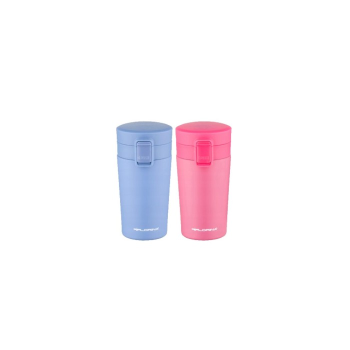 Cana termica, termos din inox, roz, capacitate 280 ml, Florina