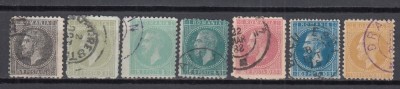 ROMANIA 1879/1880 LP 40 REGELE CAROL I EMISIUNEA a II-a BUCURESTI SERIE CU VARIETATE STAMPILATA foto