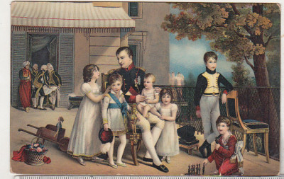 bnk cp Franta - Napoleon Bonaparte si familia Murat - necirculata foto