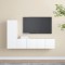 vidaXL Set dulapuri TV, 3 piese, alb, lemn prelucrat