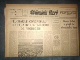 ZIARUL ROMANIA LIBERA 9 MARTIE 1966 ADUNARE FESTIVA CU PRILEJUL ZILEI INTERNATIONALE A FEMEII