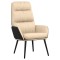Scaun de relaxare, crem, material textil - 1