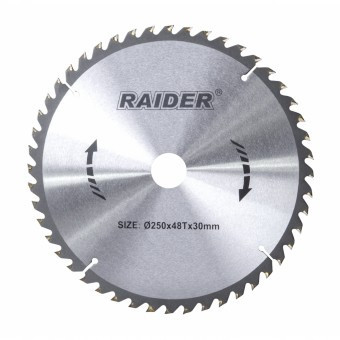 Disc circular pentru taiere lemn Raider 163116, dimensiune 250х30 mm, 48Т foto