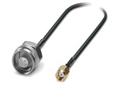 Cablu N tată, RP-SMA tată FRNC conectori ecranaţi negru drept - Cablu coaxial negru drept