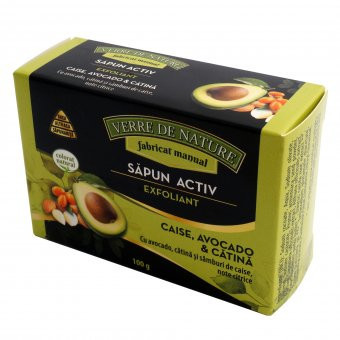 Sapun Activ Exfoliant cu samburi de caise, morcov, avocado si note citrice 100 g foto