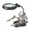 Mana de ajutor cu lupa - Lupa marire cu iluminare 2x LED cu stand de lipit ZD-126-2 MG16126-A