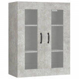 Dulap de perete suspendat, gri beton, 69,5x34x90 cm