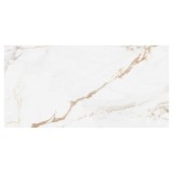 Gresie exterior / interior portelanata 6597 E-Marble White, 60 x 120 cm, alb, mata, rectificata, aspect marmura