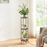 Suport plante Tuusula 94x25cm negru cu 3 rafturi [en.casa] HausGarden Leisure, [en.casa]