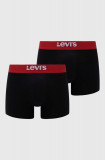 Levi&#039;s boxeri 2-pack bărbați, culoarea negru 37149.0829-004