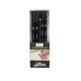 Set 4 markere si creion Nassau Finer Art Handlettering