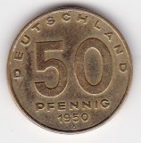 Moneda Germania de Est DDR 50 Pfennig 1950 A &ndash; motive industriale