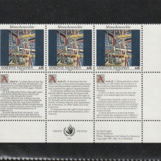 Natiunile Unite Vienna 1992-Drepturile omului Art.23,dant,MNH,Mi.139Zf1-139Zf3