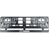 Set 2 bucati, suport numar inmatriculare Carbon, Mazda