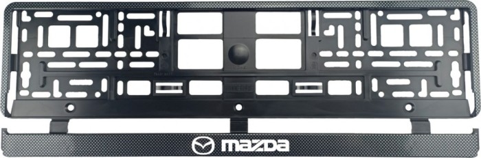 Set 2 bucati, suport numar inmatriculare Carbon, Mazda