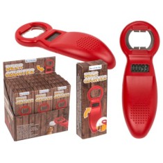 Desfacator Sticle cu Numarator Electronic OOTB 14 cm - Rosu