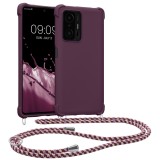 Husa Kwmobile pentru Xiaomi 11T/11T Pro, Silicon, Violet, 57395.187, Textil, Carcasa