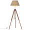 vidaXL Lampă de podea trepied, maro miere și gri, 141 cm, lemn de tec 288078