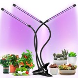 Cumpara ieftin Lampa UV pentru cresterea plantelor la interior, 30W, cu clips, 3 brate reglabile, Lumina LED cu 9 trepte intensitate si temporizator, Oem