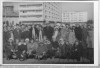 Bnk foto Ploiesti - Vedere inspre blocul 7 etaje si catedrala - anii `70, Alb-Negru, Romania de la 1950, Cladiri