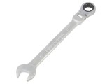 Cheie combinată cu articulație 17mm satinat