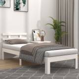 Cadru de pat, alb, 100x200 cm, lemn masiv de pin GartenMobel Dekor, vidaXL