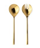 Cumpara ieftin Set 2 linguri servire salata otel auriu Hestia 7x27,1h; 7x27,1h