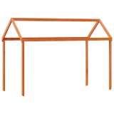 Cumpara ieftin Acoperis pat de copii, maro, 207x80,5x151,5 cm, lemn masiv pin