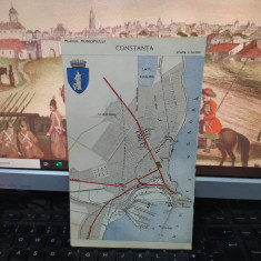 Cluj, Constanța, planul municipiilor cu stema, color, circa 1930, 109