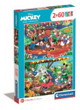 Puzzle Clementoni Disney Mickey Mouse si prietenii sai, 2 x 60 piese