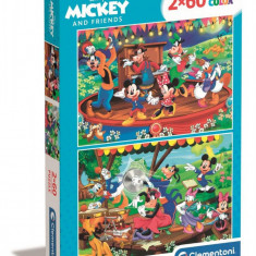 Puzzle Clementoni Disney Mickey Mouse si prietenii sai, 2 x 60 piese