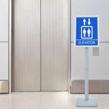 vidaXL Suport poster tip pedestal Argintiu 32,5 x 27 x 126 cm 42030063