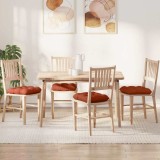 vidaXL Perne de Șezut 4 pcs Roșu portocalie 40 x 40 cm 42015102