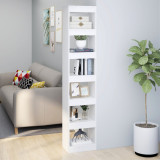 Bibliotecă/Separator cameră, alb, 40x30x198 cm, vidaXL
