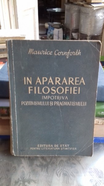 IN APARAREA FILOSOFIEI - MAURICE CORNFORTH