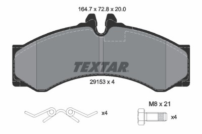 TEXTAR 2915301 set placute frana,frana disc foto