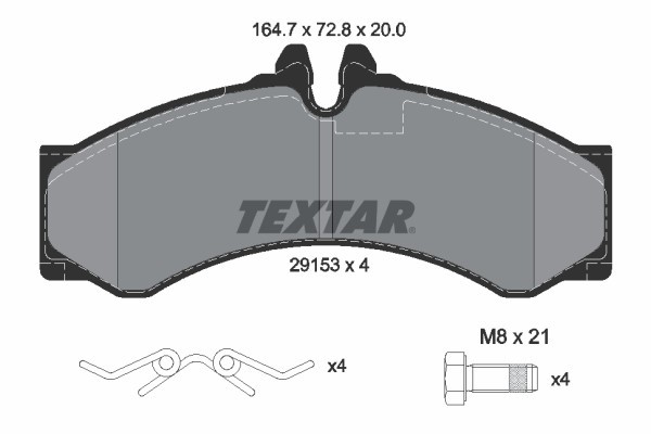 TEXTAR 2915301 set placute frana,frana disc